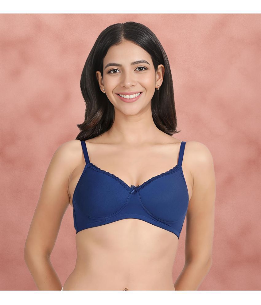     			Susie Navy Blue Cotton Blend Lightly Padded Women's T-Shirt Bra ( Pack of 1 )