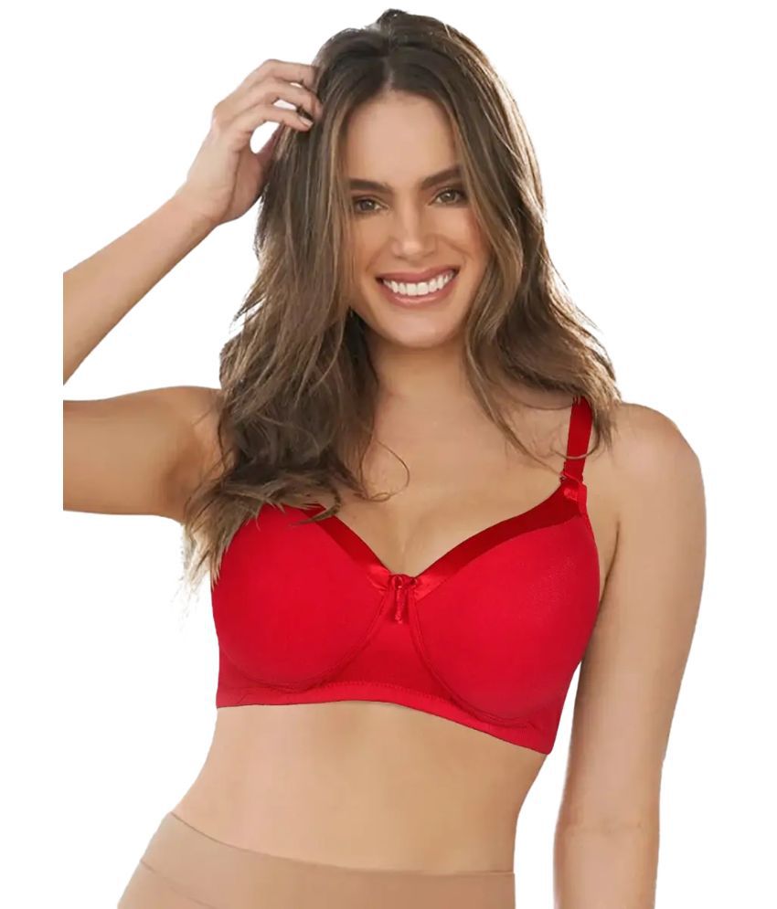     			Susie Red Cotton Blend Lightly Padded Women's Everyday Bra ( Pack of 1 )