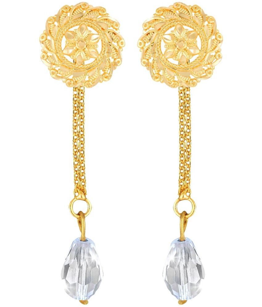     			VIVASTRI Golden Drop Earrings ( Pack of 2 )