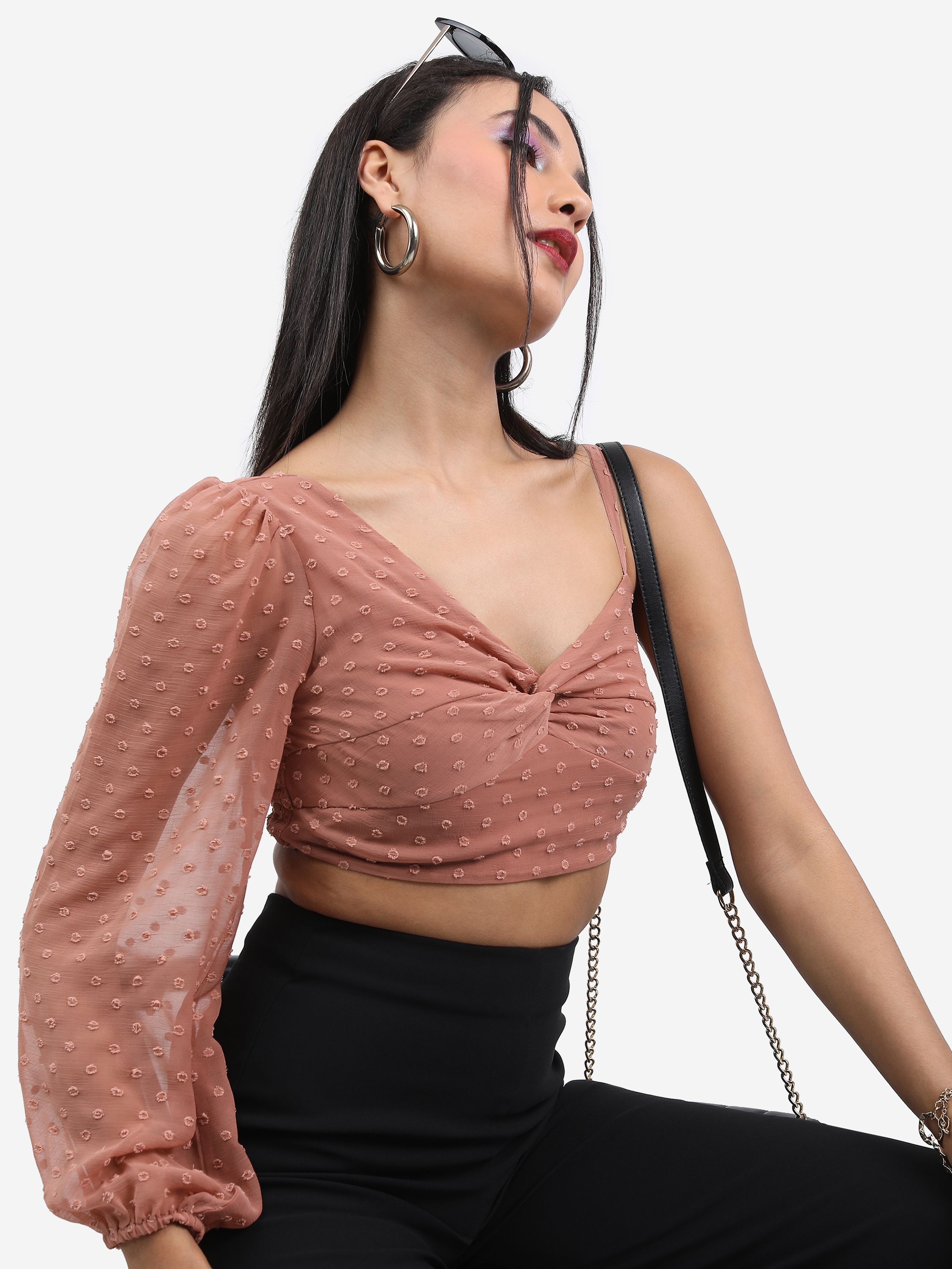     			Ketch Pink Polyester Women's Crop Top ( Pack of 1 )