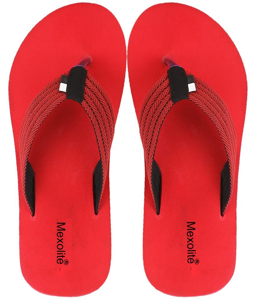     			Mexolite Red Men's Slide Flip Flop