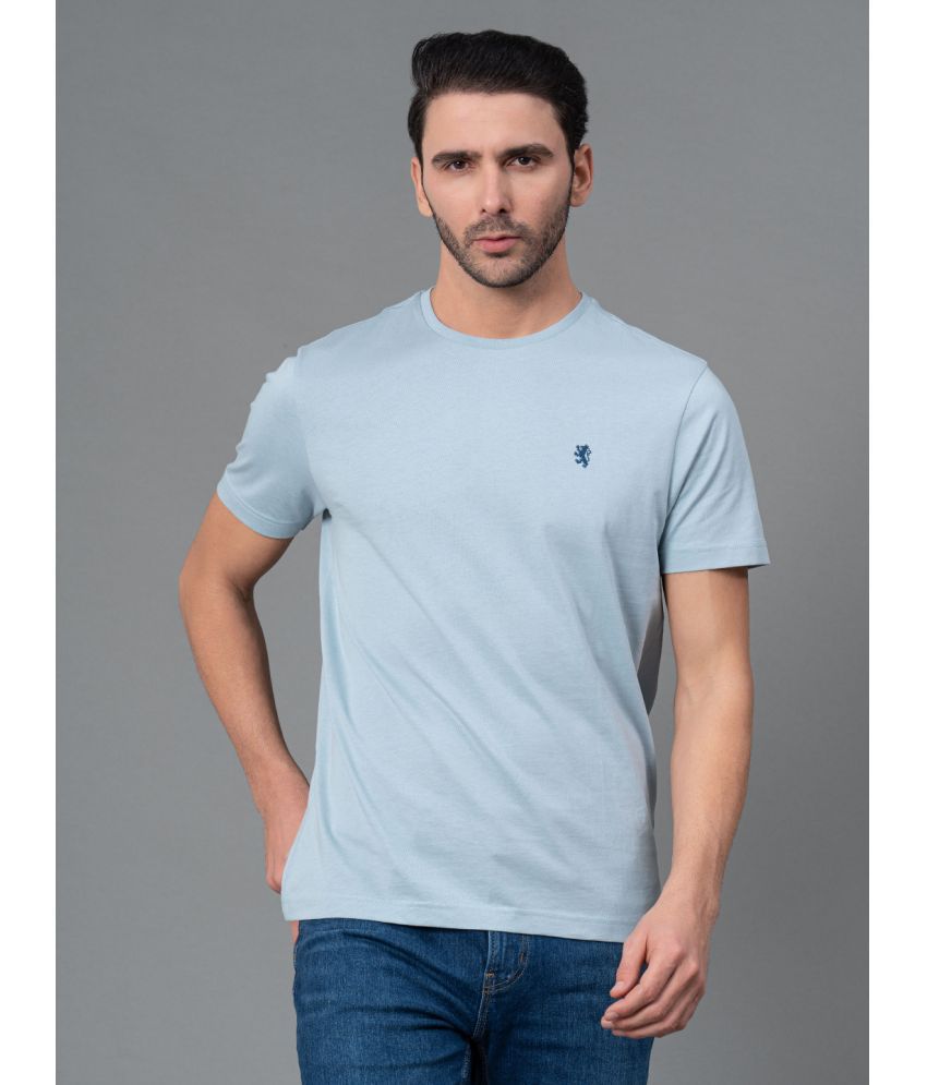     			Red Tape 100% Cotton Regular Fit Solid Half Sleeves Men's T-Shirt - Sky Blue ( Pack of 1 )