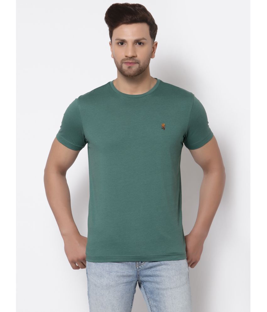     			Red Tape 100% Cotton Regular Fit Solid Half Sleeves Men's T-Shirt - Green ( Pack of 1 )