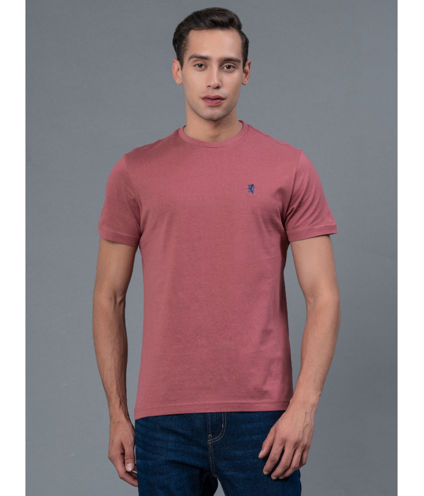     			Red Tape 100% Cotton Regular Fit Solid Half Sleeves Men's T-Shirt - Pink ( Pack of 1 )