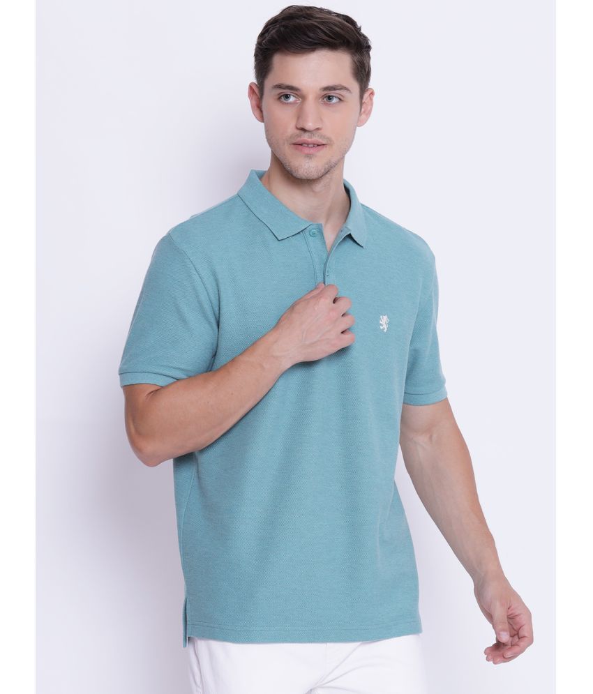     			Red Tape Cotton Blend Regular Fit Solid Half Sleeves Men's Polo T Shirt - Green ( Pack of 1 )