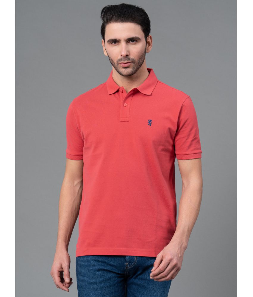     			Red Tape Cotton Regular Fit Solid Half Sleeves Men's Polo T Shirt - Pink ( Pack of 1 )