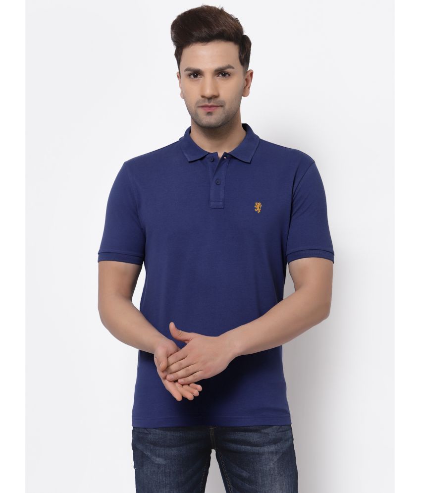     			Red Tape Cotton Regular Fit Solid Half Sleeves Men's Polo T Shirt - Blue ( Pack of 1 )