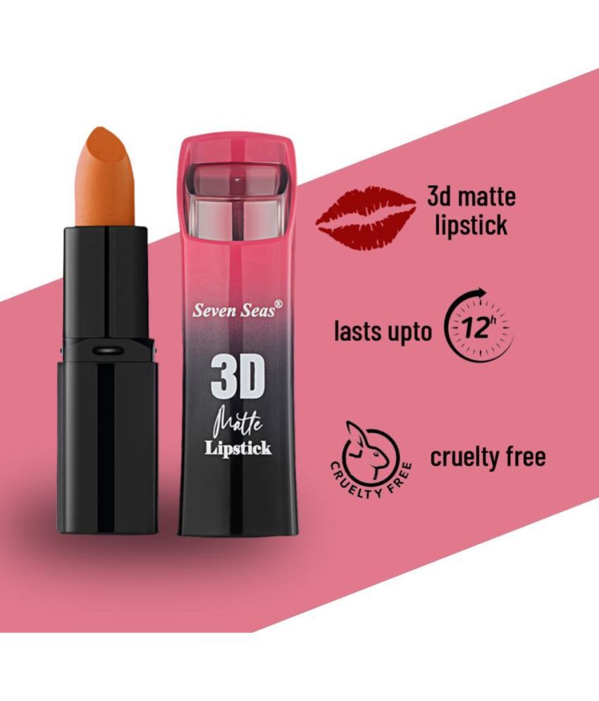     			Seven Seas 3D Matte Lipstick | Long Lasting | Waterproof Matte Lipstick for Women (Cardinal)
