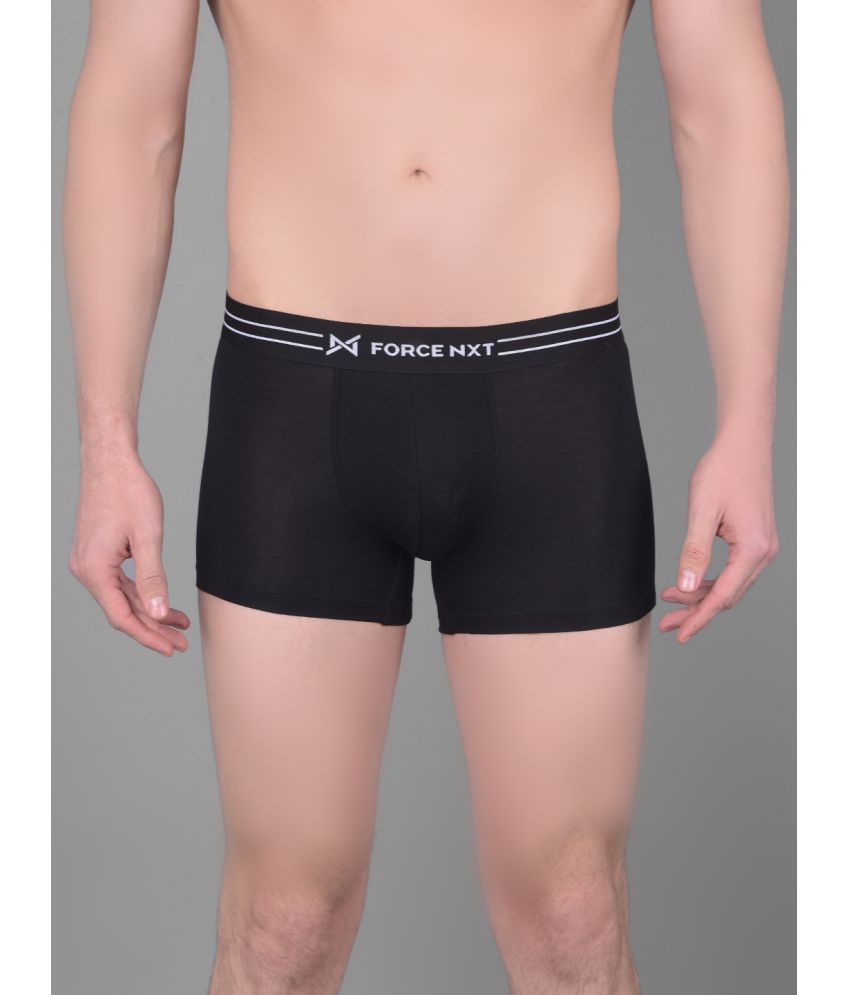     			Force NXT Black Cotton Men's Trunks ( Pack of 1 )