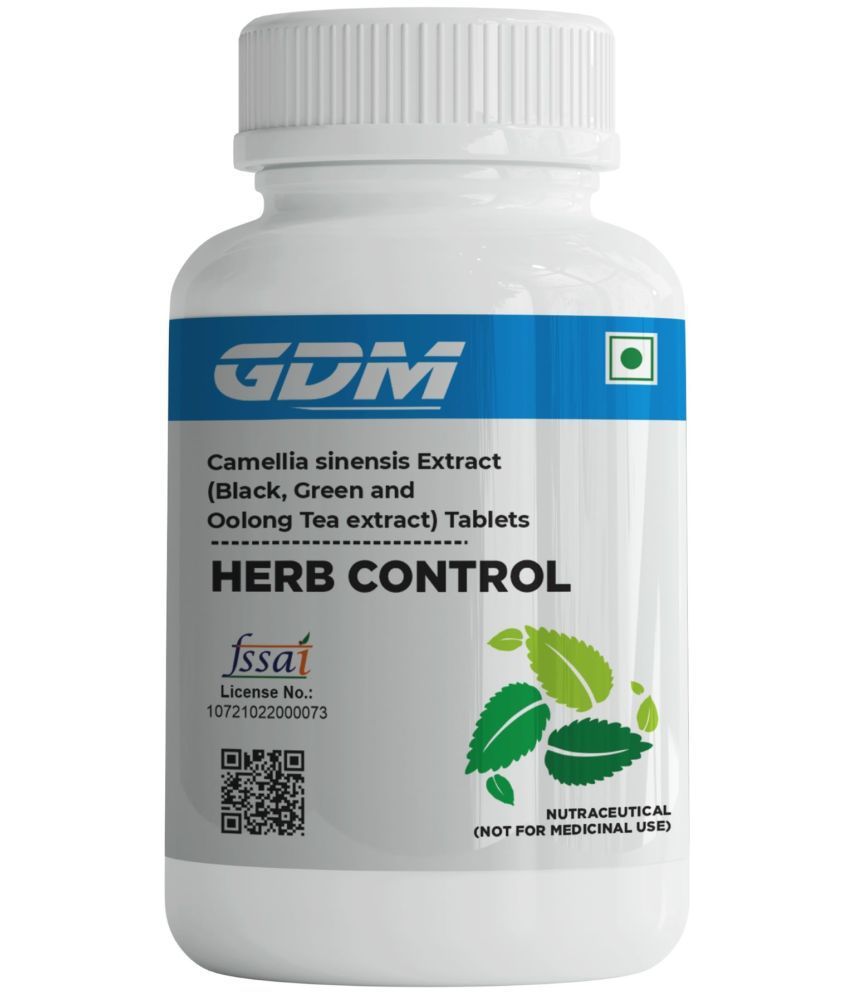     			GDM NUTRACEUTICALS LLP Herb Control with Black, Green & Oolong Tea Extract - 90 no.s Unfalvoured Minerals Tablets