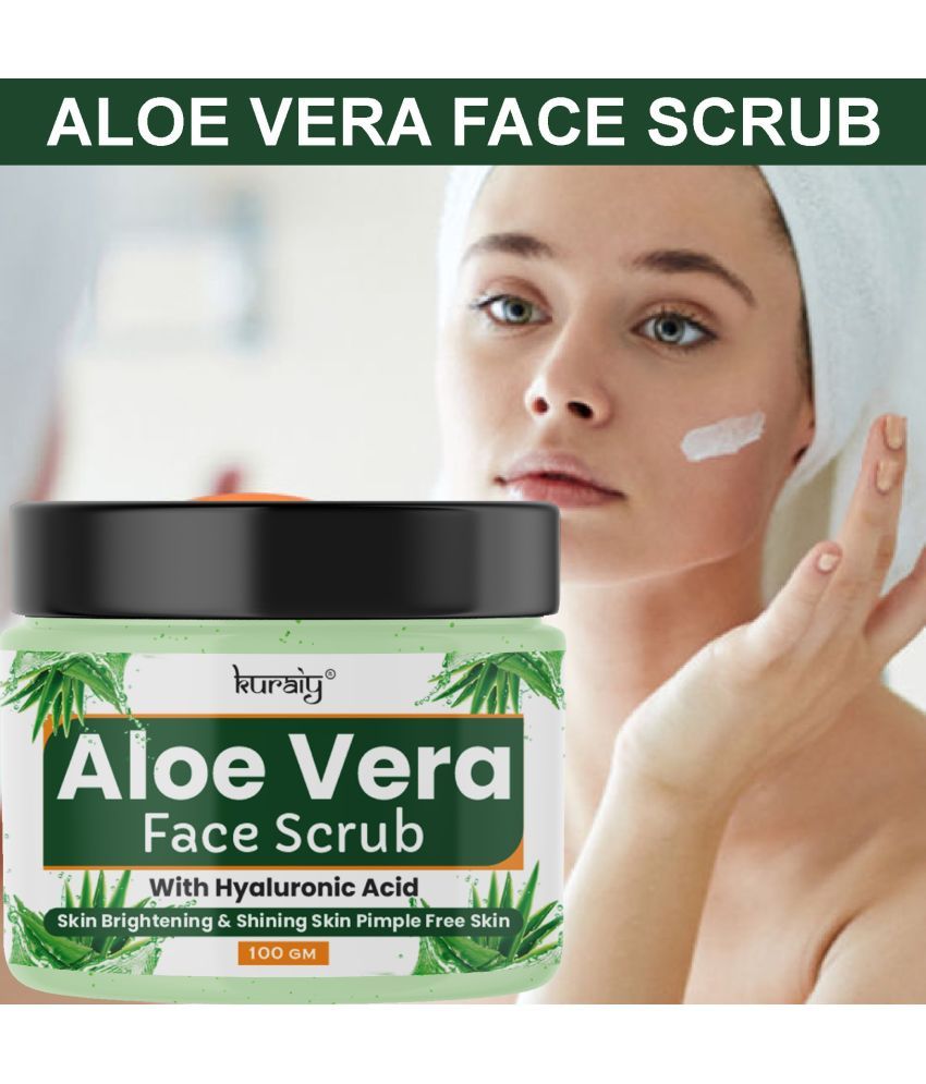     			KURAIY Aloe Vera Skin Brightening & Shining Pimple Free Face Scrub for All Skin Types 100g