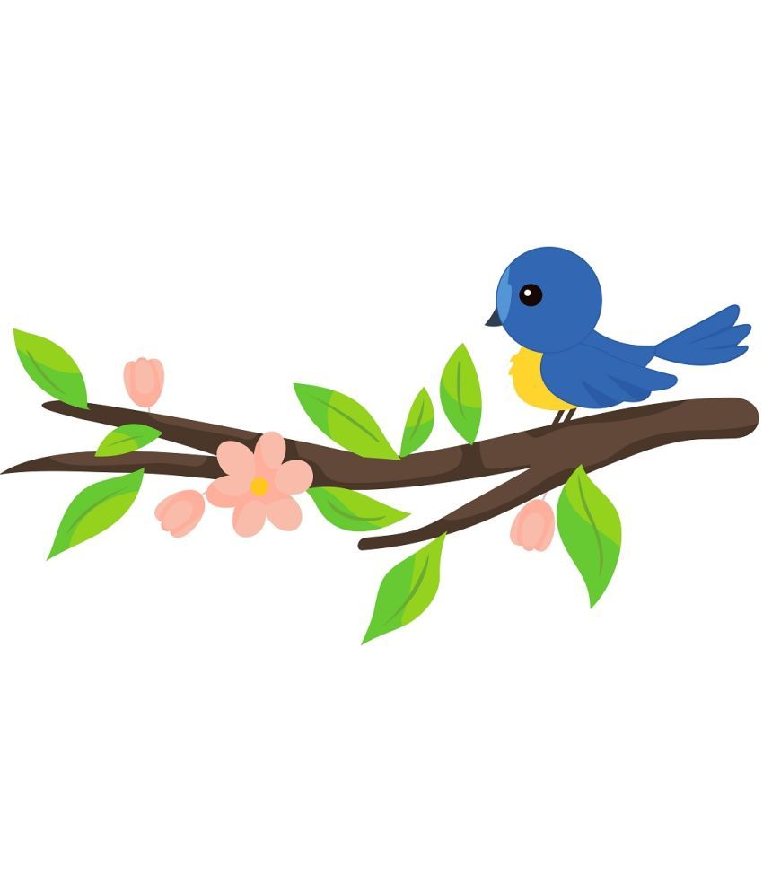     			Little Buds Wall Sticker Birds ( 40 x 80 cms )