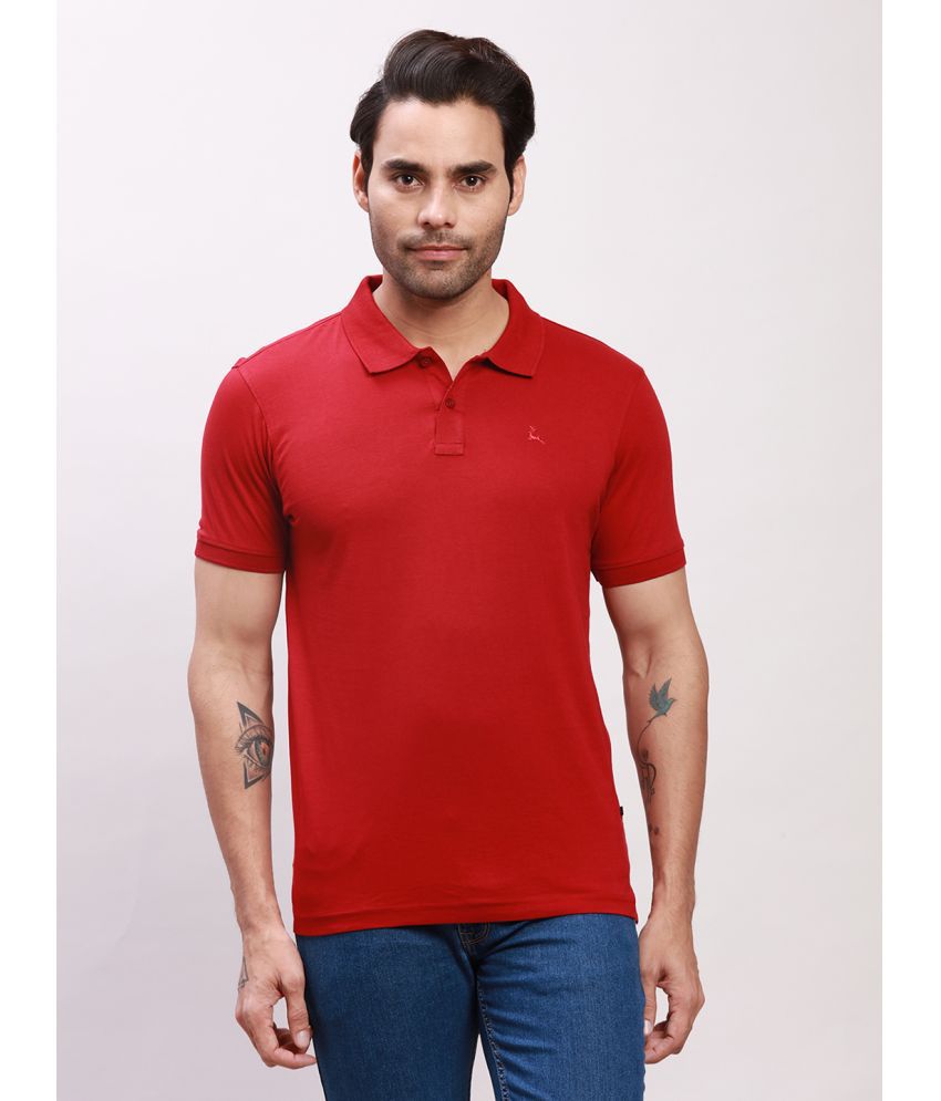     			Parx Cotton Regular Fit Solid Half Sleeves Men's Polo T Shirt - Maroon ( Pack of 1 )
