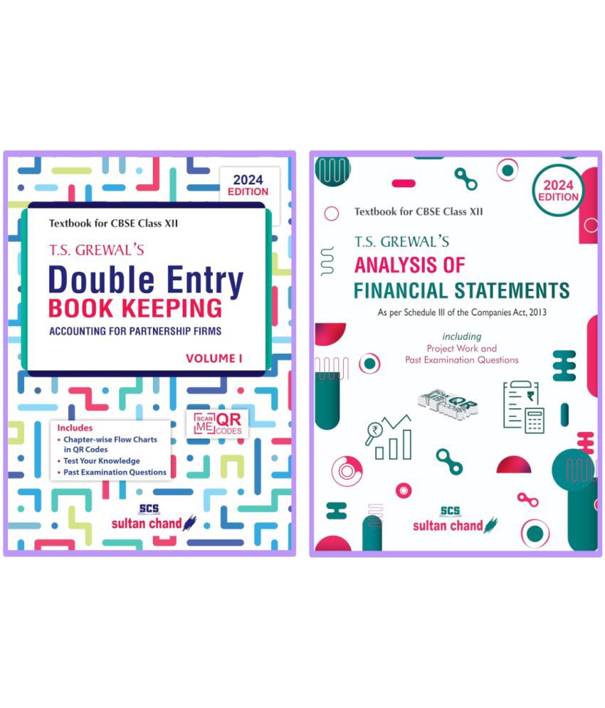     			T.S. Grewal'S Double Entry Book Keeping (Vol.1) - Accounting For Partnership Firms + Analysis of Financial Statements Textbook for CBSE Class 12 (2024-25 Examination)