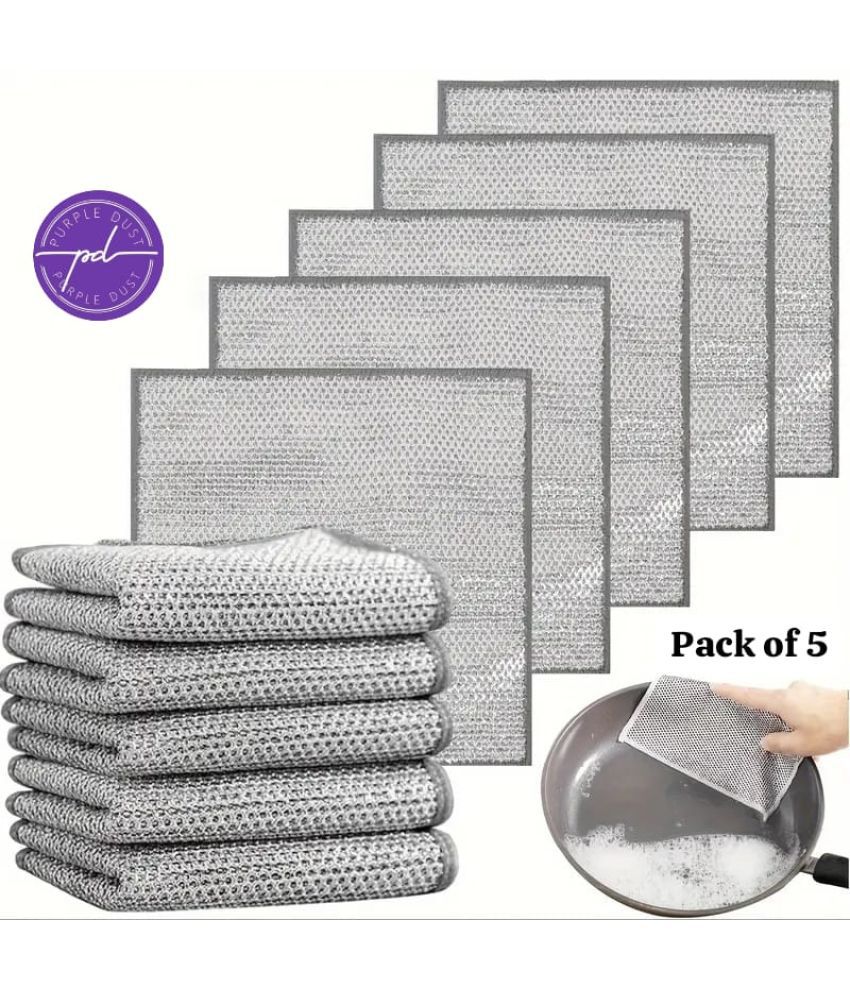     			purple dust Light Grey Acrylic 5 ( Set of 5 )