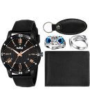 HMCT Black PU Analog Men's Watch