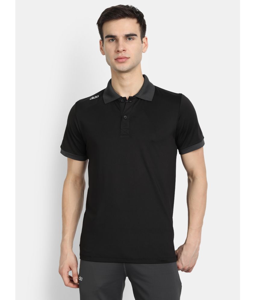    			Dida Sportswear Black Polyester Regular Fit Men's Sports Polo T-Shirt ( Pack of 1 )