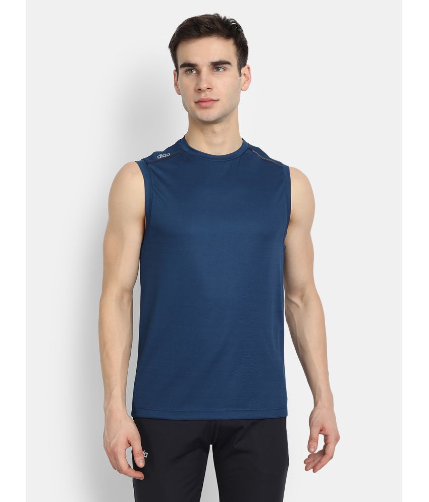     			Dida Sportswear Blue Polyester Regular Fit Men's Tanks ( Pack of 1 )