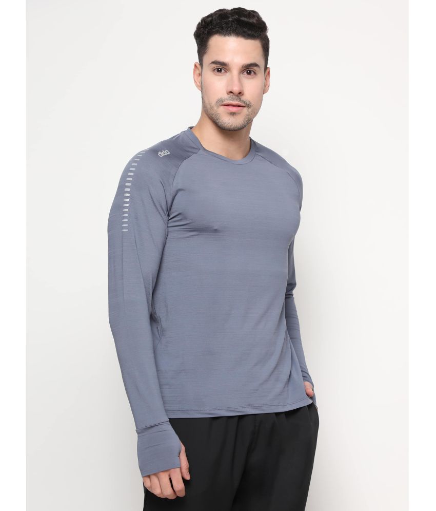     			Dida Sportswear Light Grey Polyester Regular Fit Men's Sports T-Shirt ( Pack of 1 )