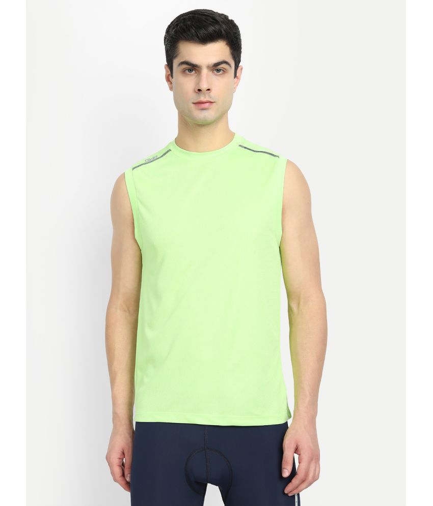    			Dida Sportswear Lime Green Polyester Regular Fit Men's Tanks ( Pack of 1 )