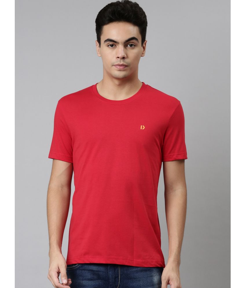     			Dixcy Scott Maximus Cotton Regular Fit Solid Half Sleeves Men's T-Shirt - Red ( Pack of 1 )