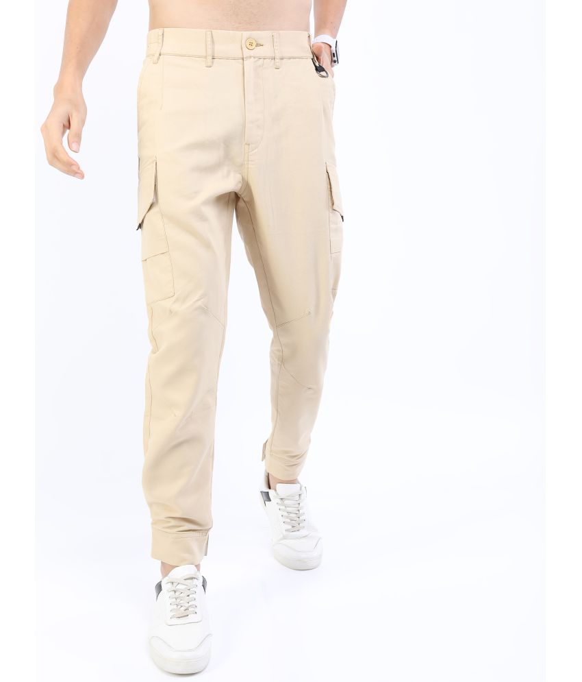     			Ketch Regular Flat Men's Joggers - Beige ( Pack of 1 )