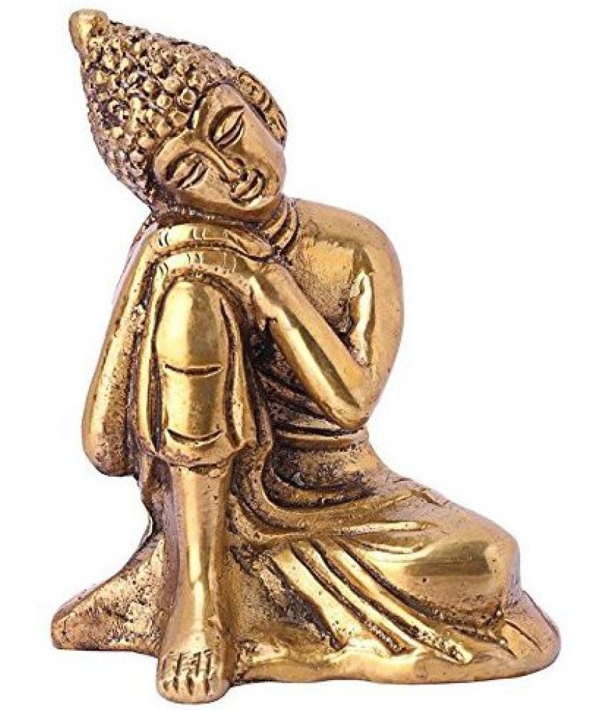     			KridayKraft Aluminium Buddha Idol ( 5 cm )