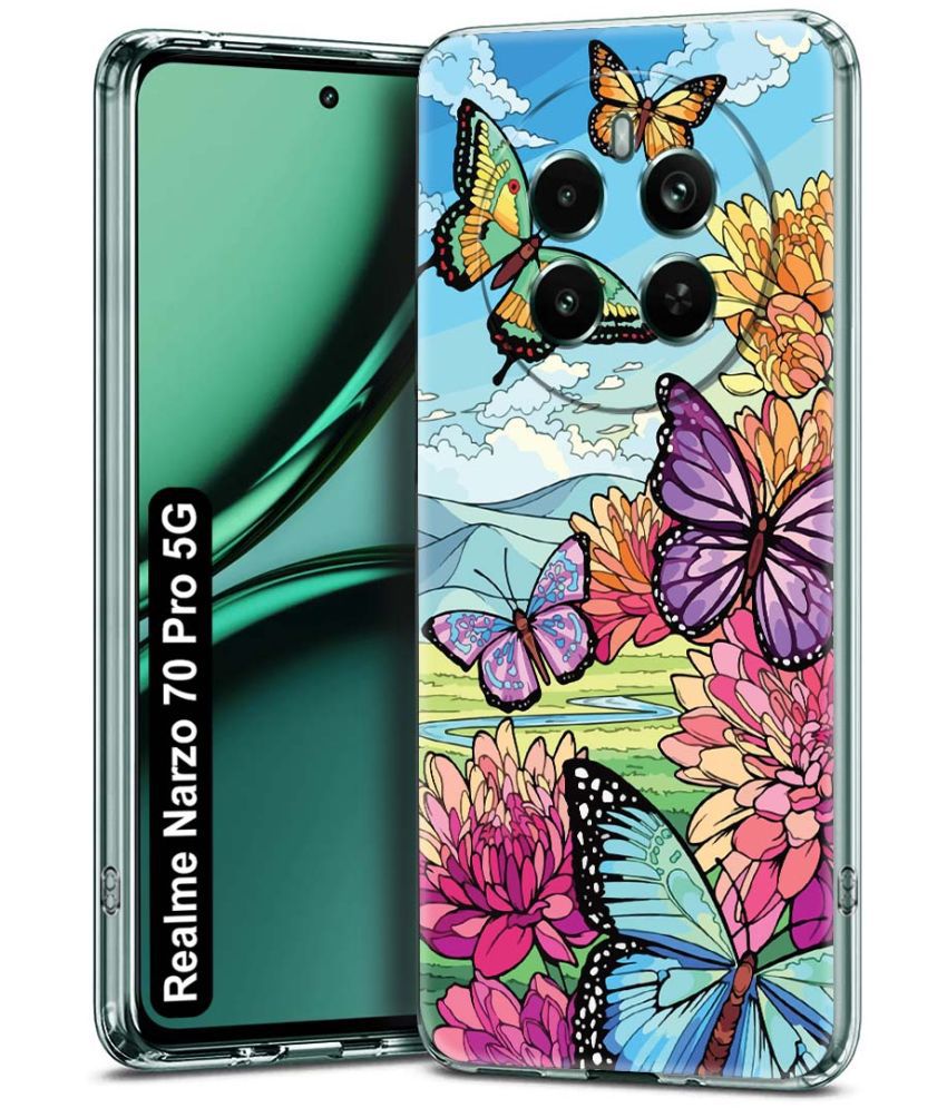     			NBOX Multicolor Printed Back Cover Silicon Compatible For Realme Narzo 70 Pro 5G ( Pack of 1 )
