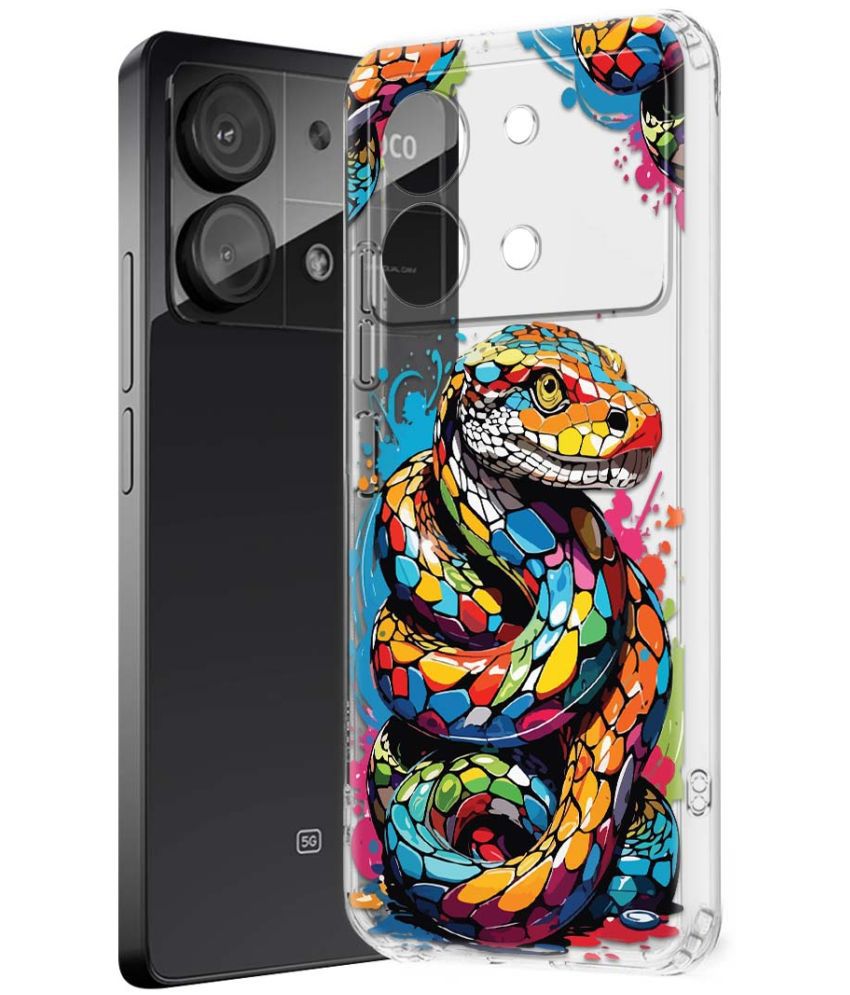     			NBOX Multicolor Printed Back Cover Silicon Compatible For Poco X6 Neo 5G ( Pack of 1 )