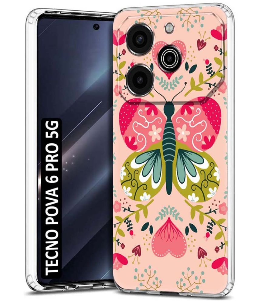     			NBOX Multicolor Printed Back Cover Silicon Compatible For Tecno Pova 6 Pro 5G ( Pack of 1 )