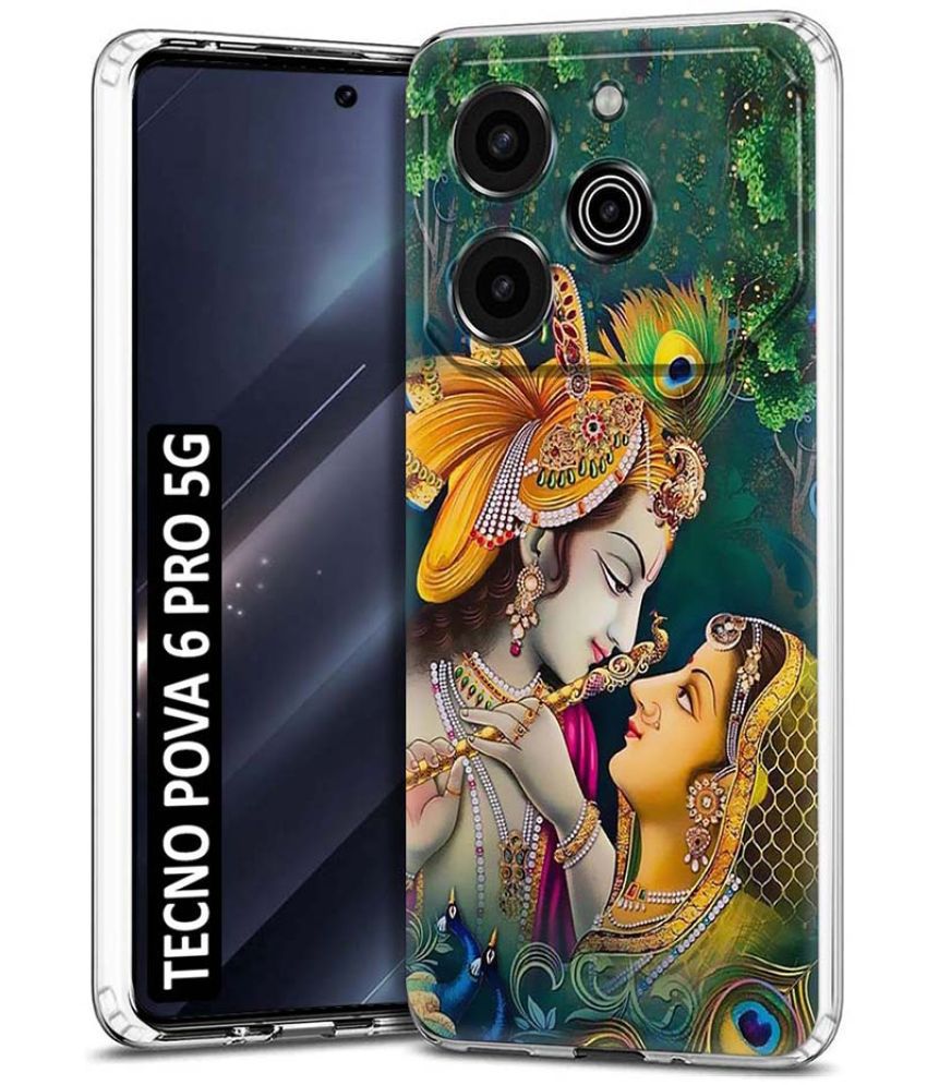     			NBOX Multicolor Printed Back Cover Silicon Compatible For Tecno Pova 6 Pro 5G ( Pack of 1 )