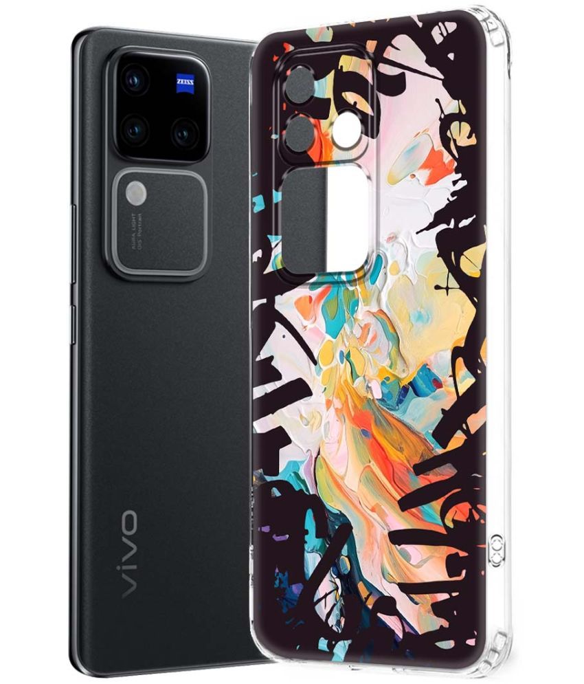     			NBOX Multicolor Printed Back Cover Silicon Compatible For Vivo V30 Pro 5G ( Pack of 1 )