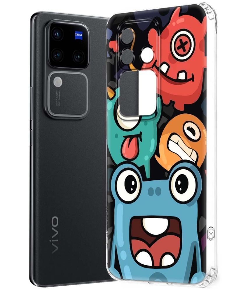     			NBOX Multicolor Printed Back Cover Silicon Compatible For Vivo V30 Pro 5G ( Pack of 1 )