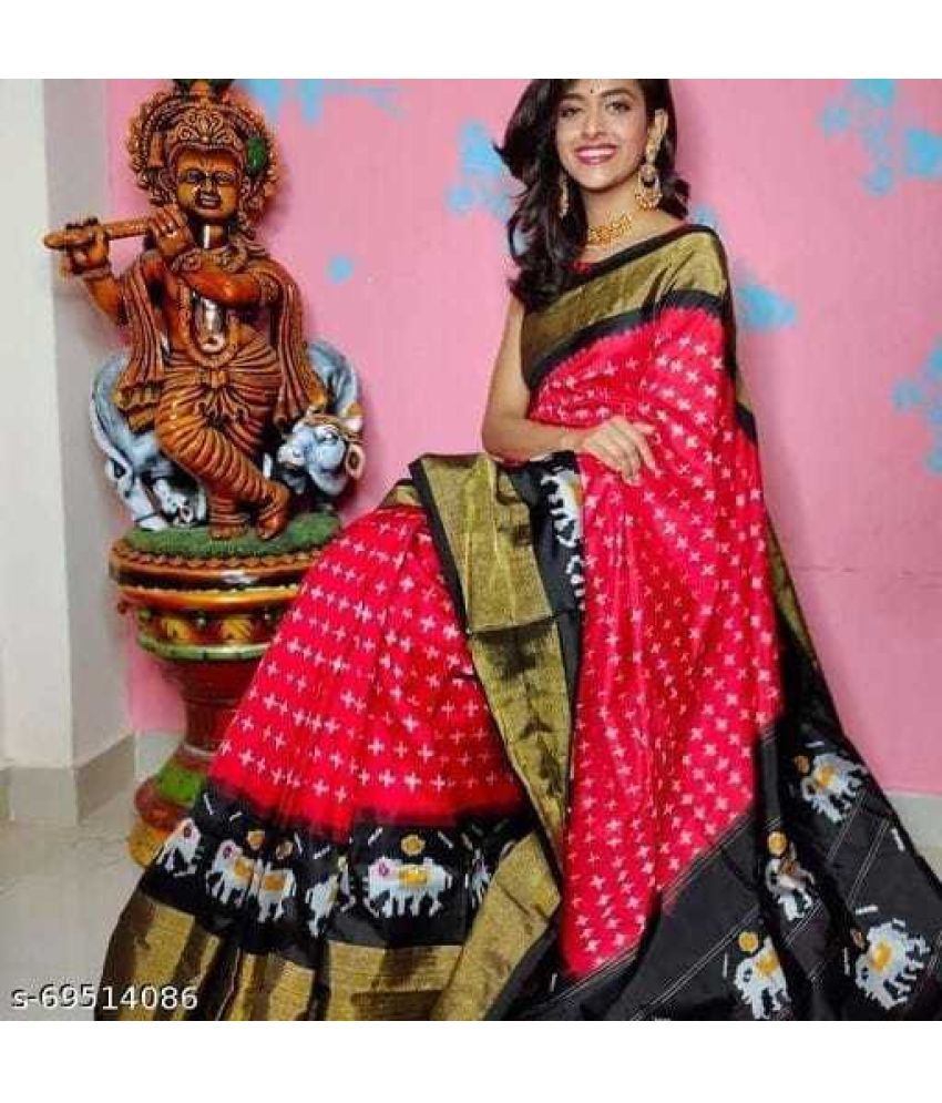     			Saadhvi Art Silk Printed Saree With Blouse Piece - Multicolour ( Pack of 1 )