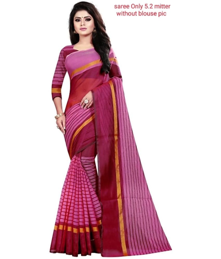     			Sadhvi Cotton Silk Printed Saree With Blouse Piece - WINE ( Pack of 1 )