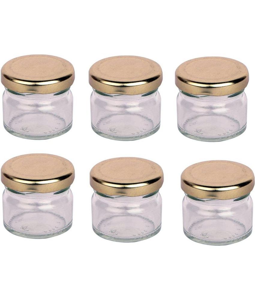     			Somil  Glass Container Glass Transparent Cookie Container ( Set of 6 )