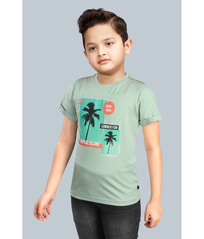     			3PIN Green Cotton Blend Boy's T-Shirt ( Pack of 1 )