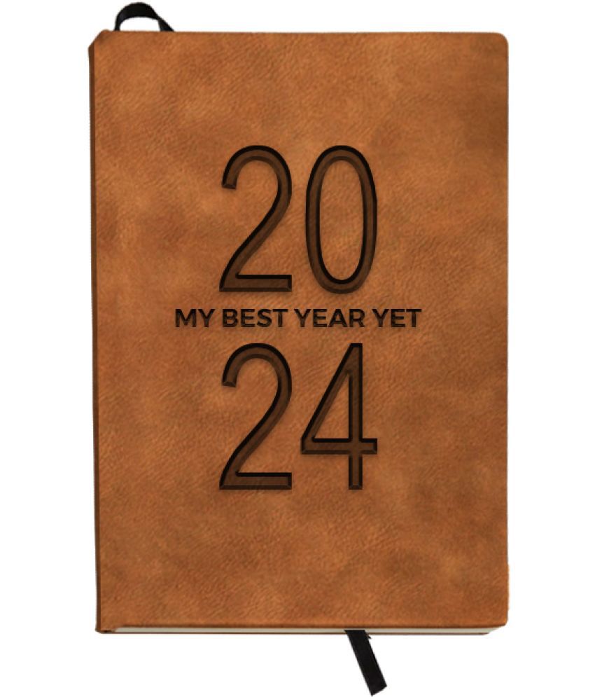     			DI-KRAFT 2024 New Year Diary A5 Diary Ruled 365 Pages (Brown)