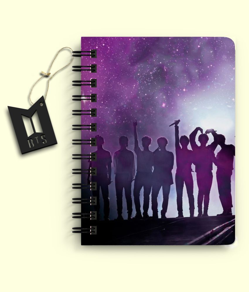     			DI-KRAFT BTS Boys Printed Diary for Home and office use A5 Diary Unruled 160 Pages (Light Violet)