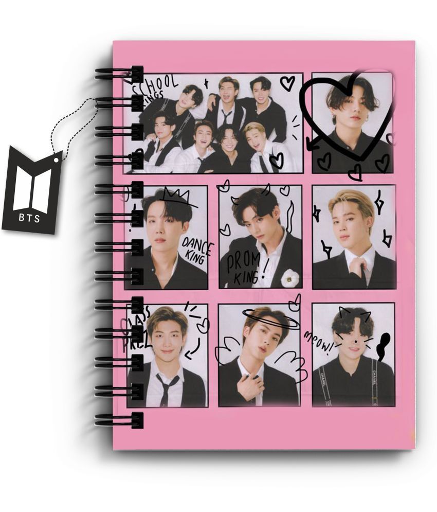     			DI-KRAFT BTS Boys Printed Diary for Office use New Collection of BTS 2022 A5 Diary Unruled 160 Pages (Light Pink)