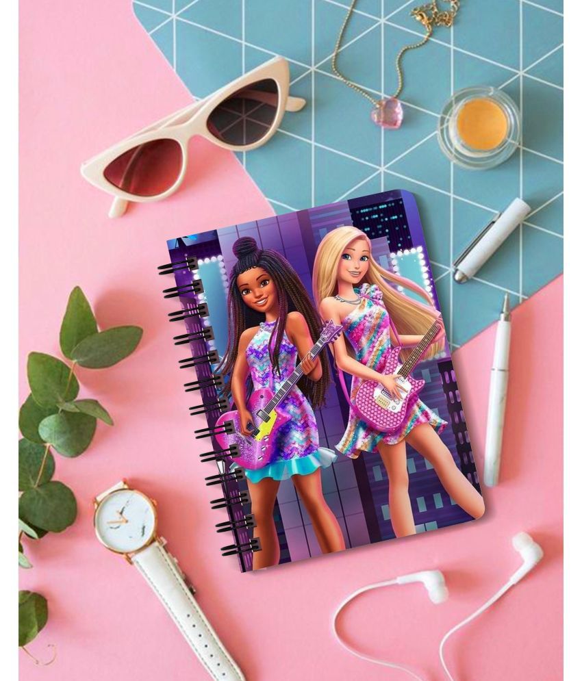     			DI-KRAFT Barbie Doll Printed Wiro Binding Diary A5 Diary Unruled 160 Pages (Multicolor)