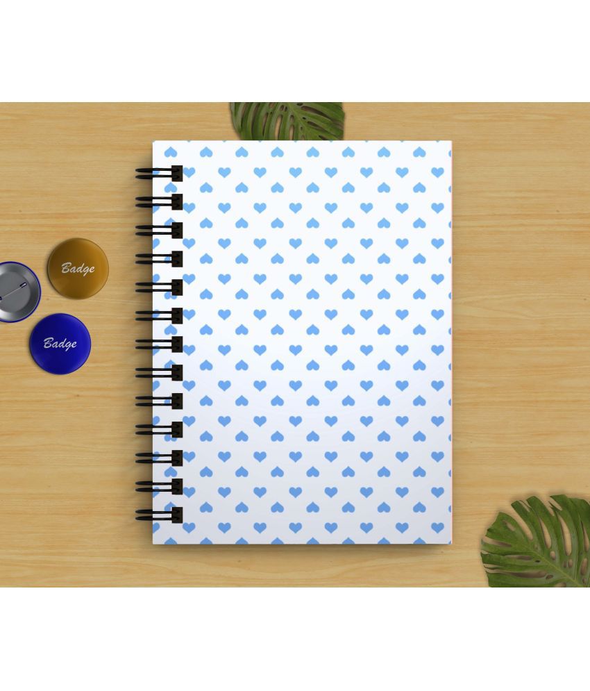     			DI-KRAFT Handicraft Diary A5 Diary Unruled 160 Pages (Blue, White)