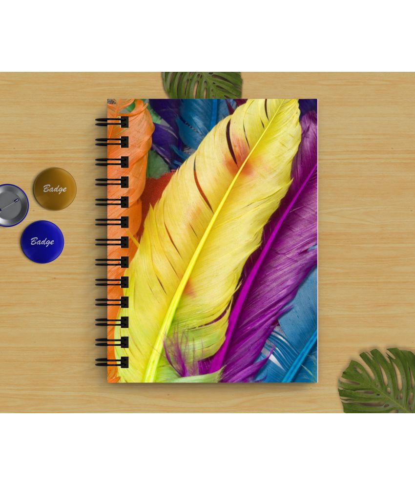     			DI-KRAFT Leaf Multicolor Handicraft Diary A5 Diary Unruled 160 Pages (Multicolor)