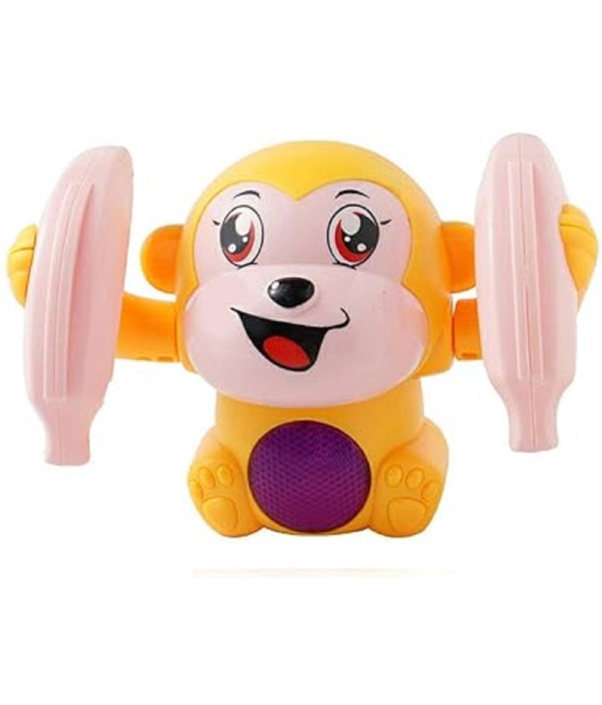     			Dancing and Spinning Rolling Doll Tumble Monkey Toy Voice Control Banana Monkey with