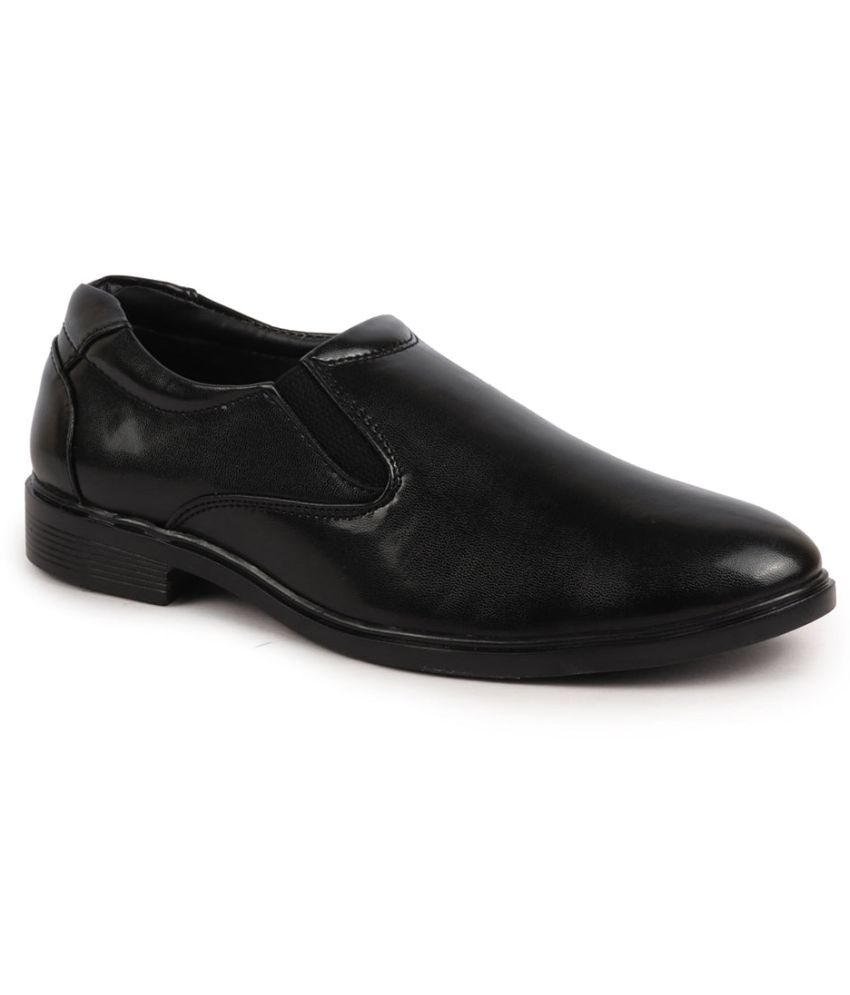     			Fausto Black Men's Slip On Formal Shoes