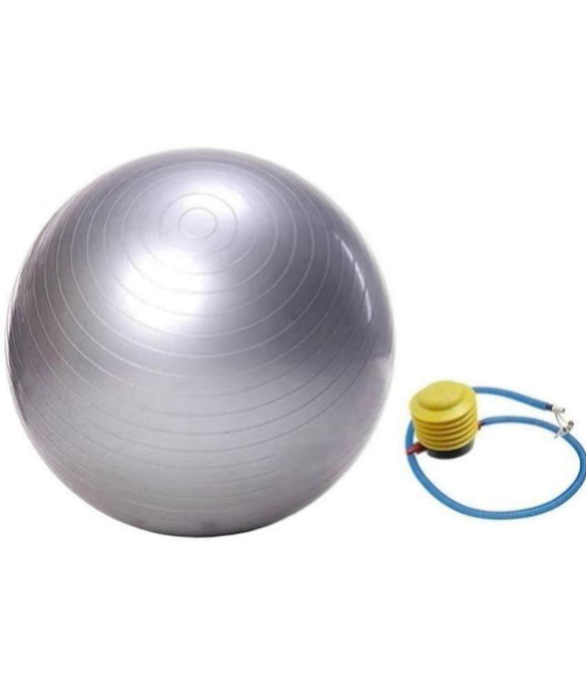    			Gym Ball for Exercise Anti Burst Exercise Ball with Foot Pump for Workout Yoga Ball for Women and Men Swiss Ball for Balance Stability Training, Birthing Ball for Fitness 65Cm,(Grey) Pack of 1