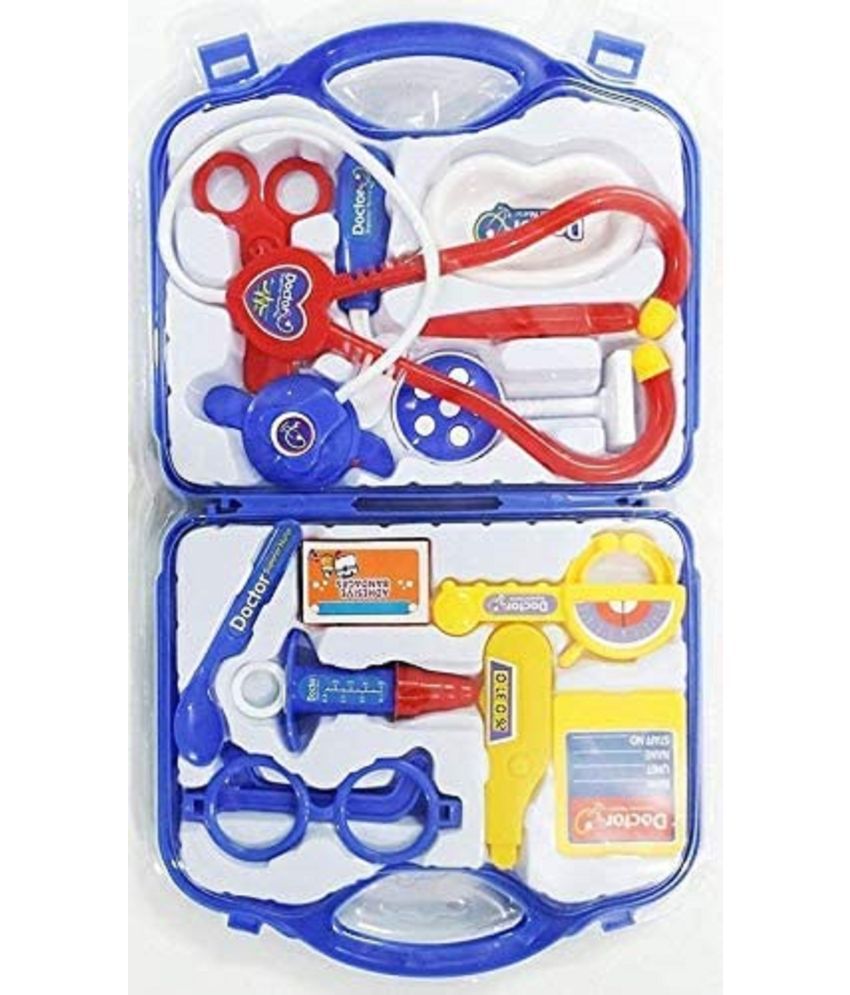     			Kids Plastic Doctor Toy Set for Kids Doctor Play Set with Foldable Suitcase Compact Accessories