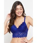 Clovia Navy Blue Lace Lightly Padded Women's Bralette Bra ( Pack of 1 )