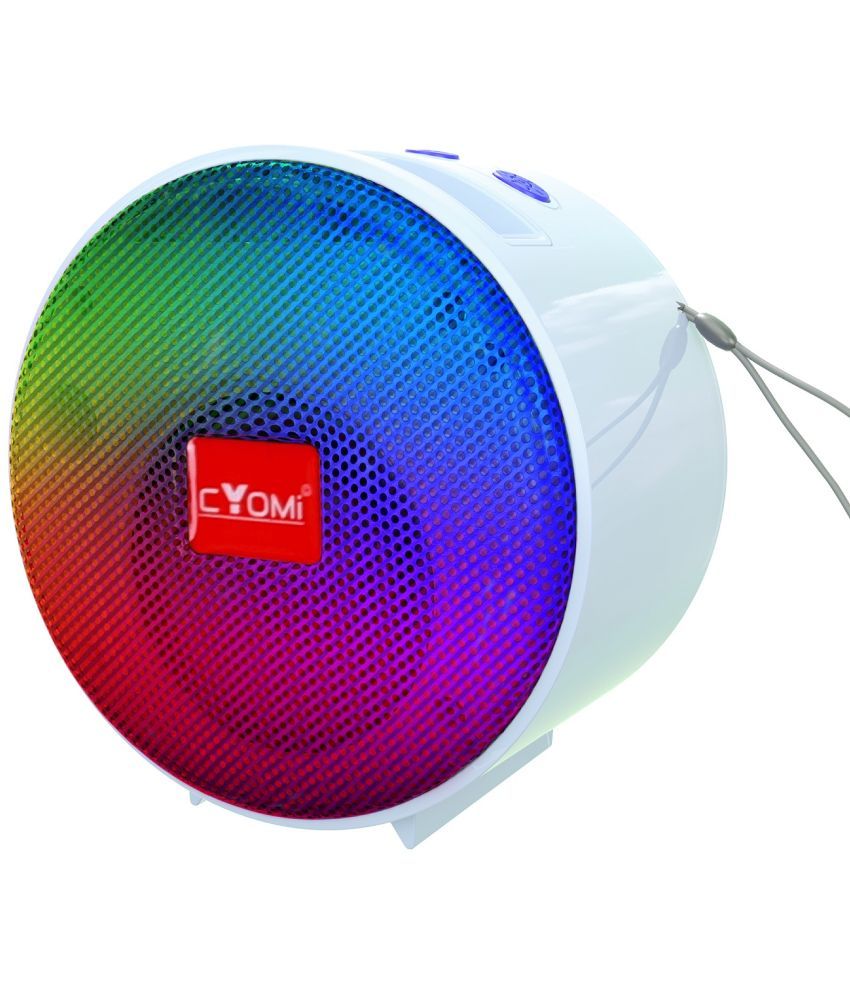     			CYOMI CY 632 MULTICOLOUR 5 W Bluetooth Speaker Bluetooth V 5.1 with USB,SD card Slot,3D Bass Playback Time 8 hrs White