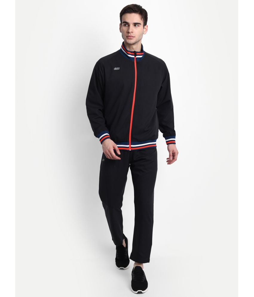     			Dida Sportswear Black Polyester Regular Fit Colorblock Men's Sports Tracksuit ( Pack of 1 )